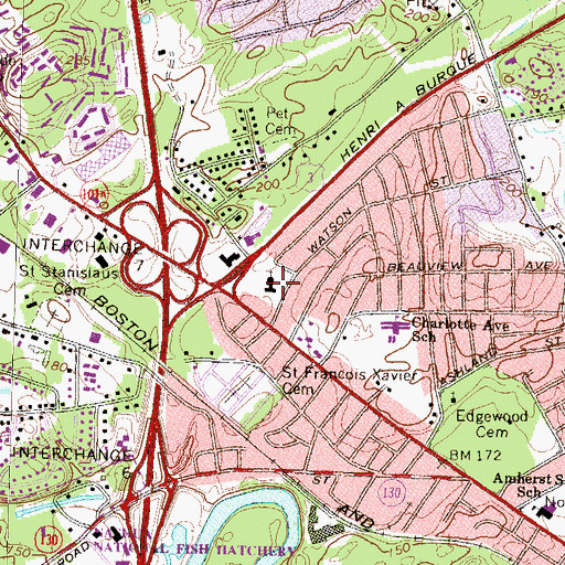 Topographic Map of Goodhue Memorial Library, NH
