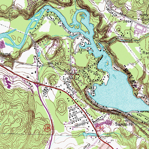 Topographic Map of Grasmere Junction (historical), NH