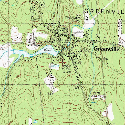 Topographic Map of Greenville Elementary School, NH