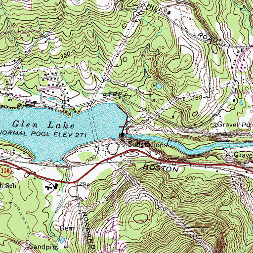 Topographic Map of Greggs Falls, NH