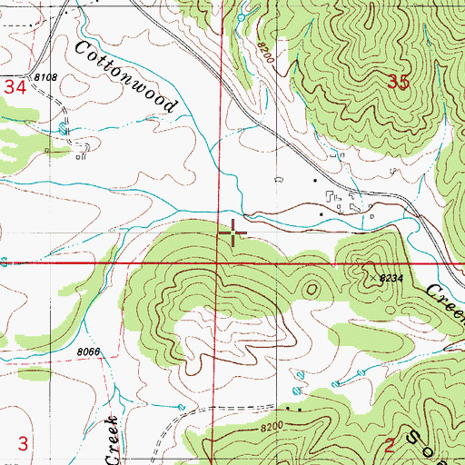Topographic Map of Salt Creek, CO