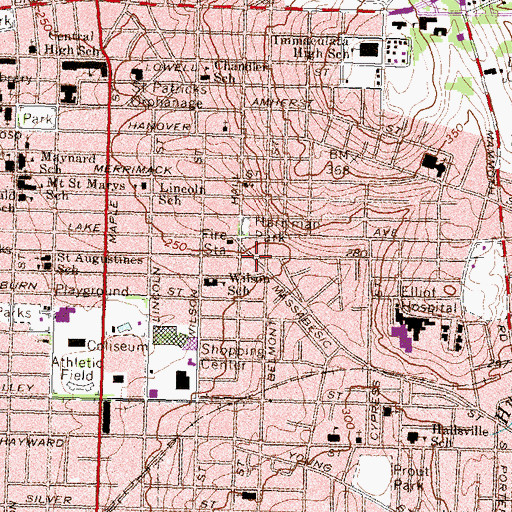 Topographic Map of Haitian Alliance Church, NH