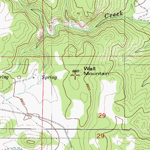 Topographic Map of Wall Mountain, CO