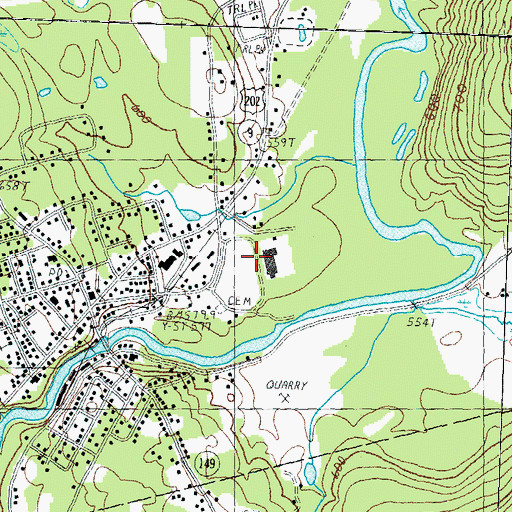 Topographic Map of Hillsboro Chamber of Commerce, NH