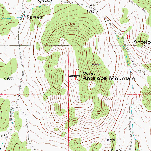 Topographic Map of West Antelope Mountain, CO
