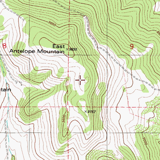 Topographic Map of East Antelope Mountain, CO