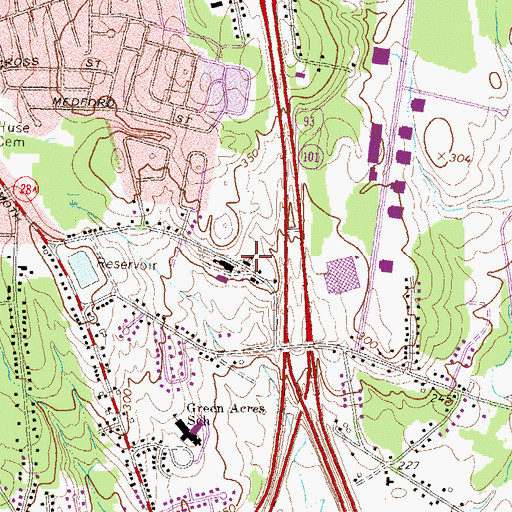 Topographic Map of Holy Cross School, NH