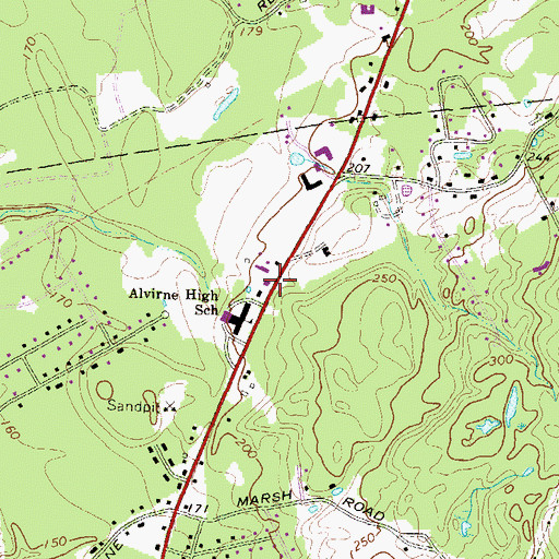 Topographic Map of Hudson Historical Society Building, NH