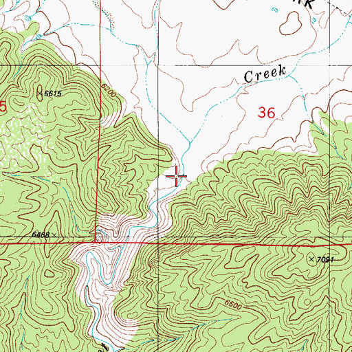 Topographic Map of Cottonwood Creek, CO