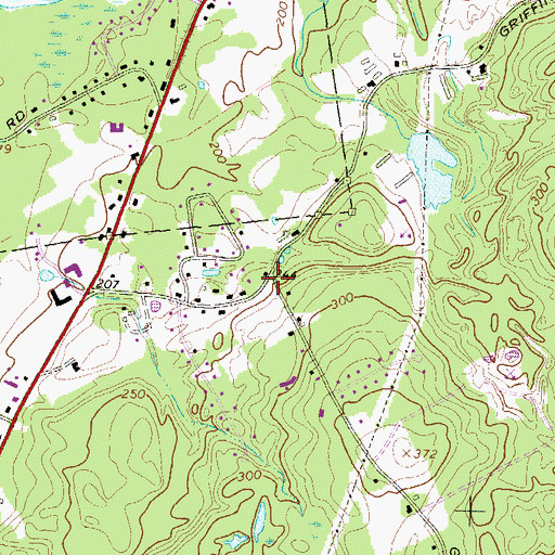 Topographic Map of Hudson Village Shops Shopping Center, NH