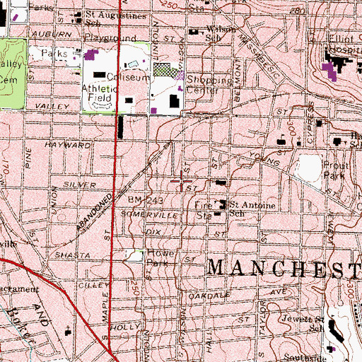 Topographic Map of Iglesia Cristiona Pentecostal, NH