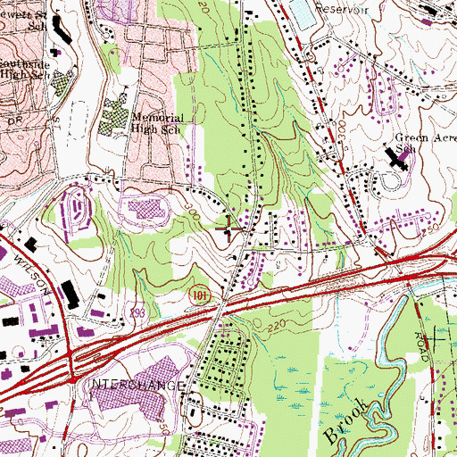 Topographic Map of Immanuel Lutheran Church, NH