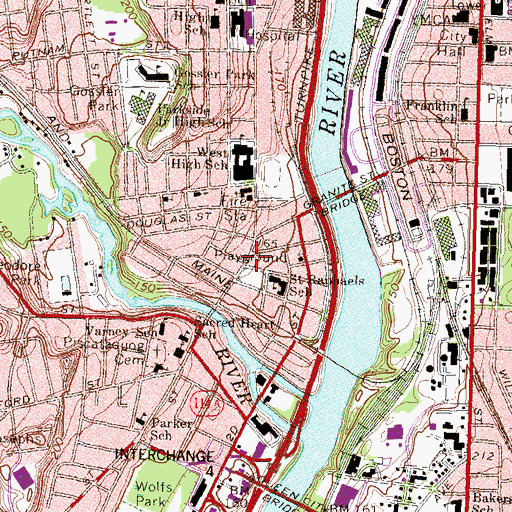 Topographic Map of Independent Christian Church, NH