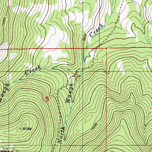 Topographic Map of West Waugh Creek, CO