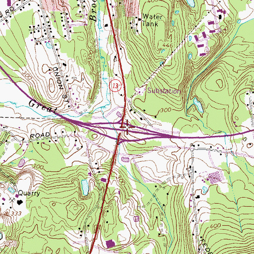 Topographic Map of Interchange 2, NH
