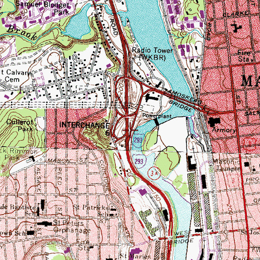 Topographic Map of Interchange 6, NH