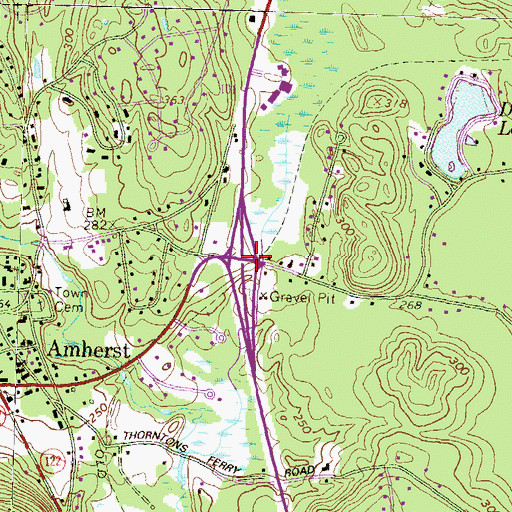 Topographic Map of Interchange 7, NH