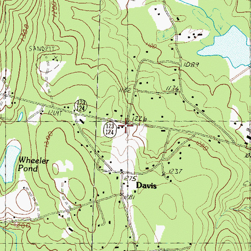 Topographic Map of Ipswich Post Office, NH