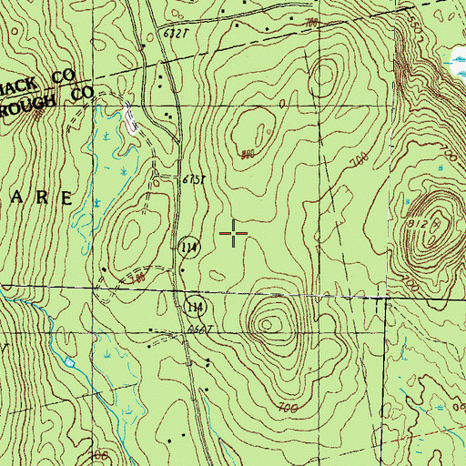 Topographic Map of John Stark Regional High School, NH