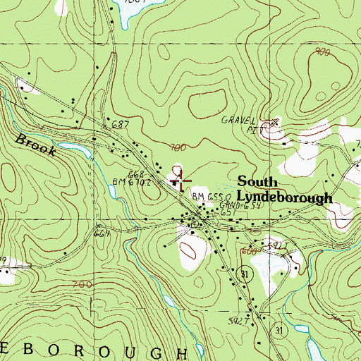 Topographic Map of Lyndeborough Central School, NH