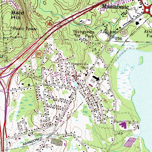 Topographic Map of Manchester Baptist Church, NH