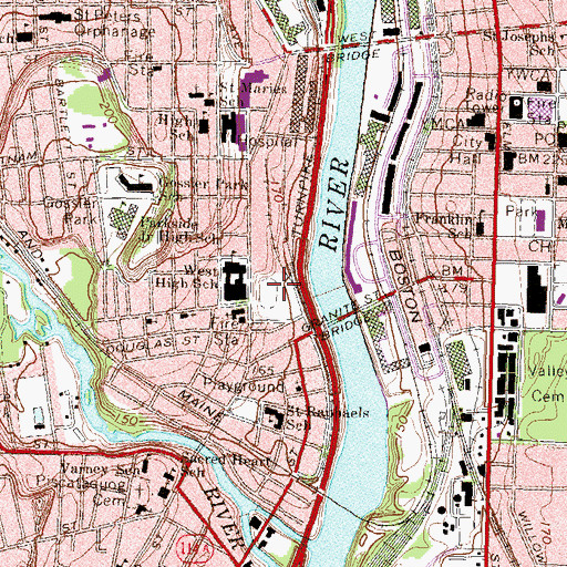 Topographic Map of Martineau Park, NH