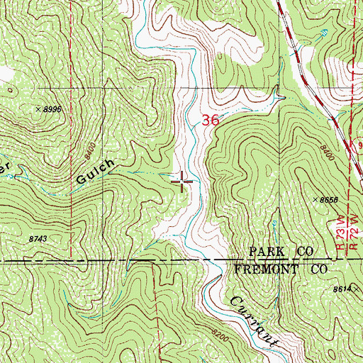 Topographic Map of Warmer Gulch, CO