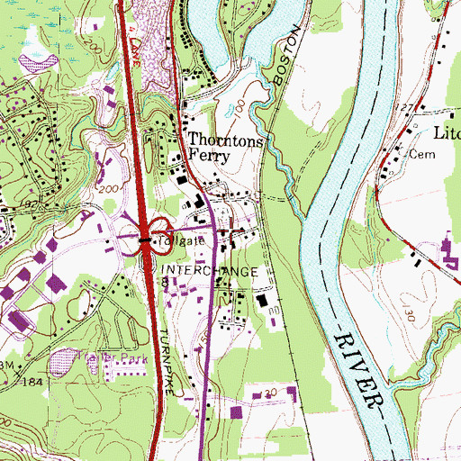 Topographic Map of Merrimack Chamber of Commerce, NH