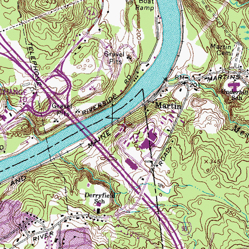 Topographic Map of Merrimack House, NH