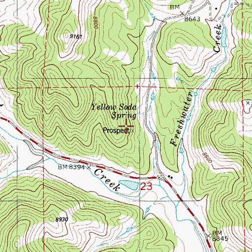 Topographic Map of Yellow Soda Spring, CO