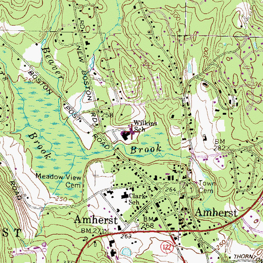 Topographic Map of Messiah Lutheran Church, NH