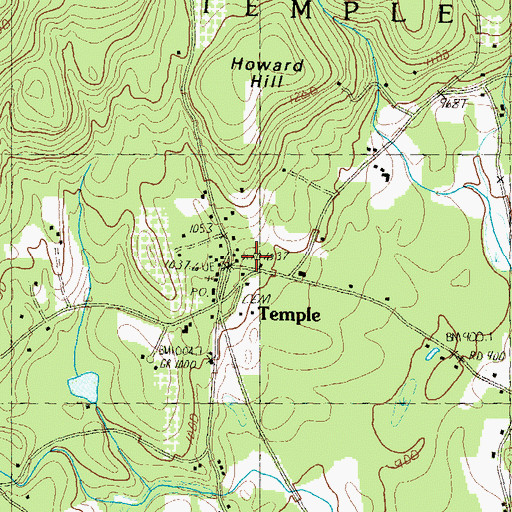 Topographic Map of Miller Grange, NH