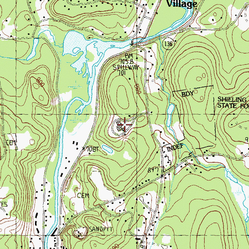 Topographic Map of Monadnock Community Hospital, NH