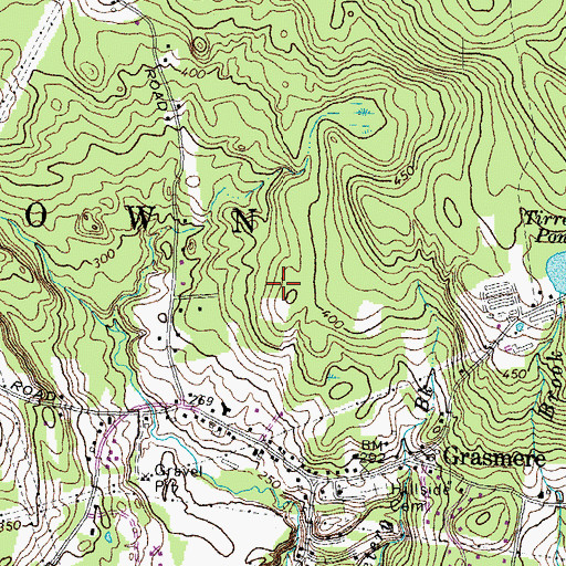 Topographic Map of Mountain View Middle School, NH