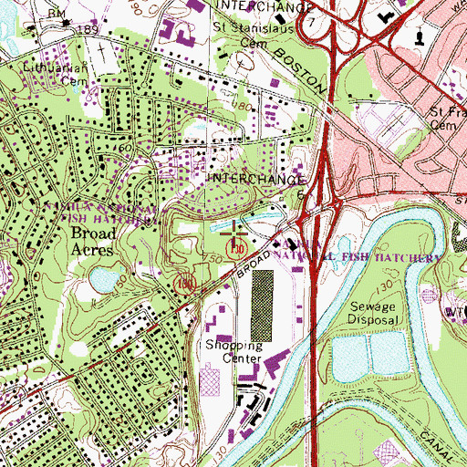 Topographic Map of Nashua National Fish Hatchery, NH