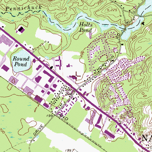 Topographic Map of New Hampshire Technical School, NH