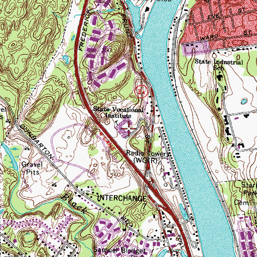 Topographic Map of New Hampshire Technical College Learning Resource Center, NH