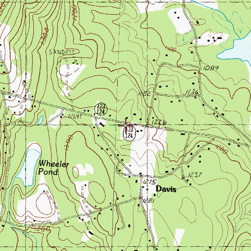 Topographic Map of New Ipswich Post Office, NH