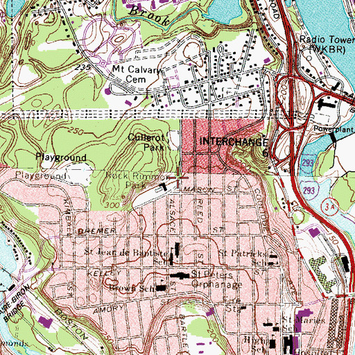 Topographic Map of Northwest Elementary School, NH