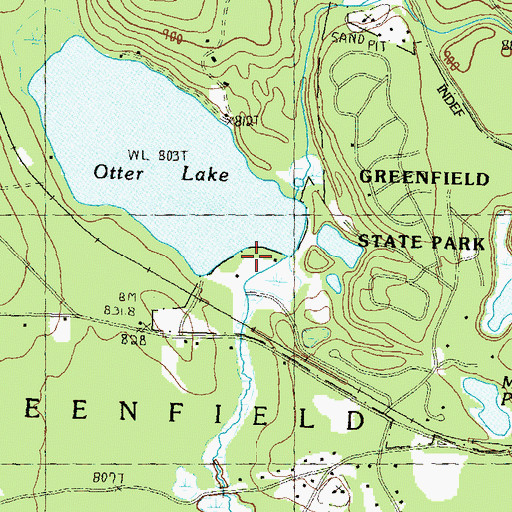Topographic Map of Picnickers Beach, NH