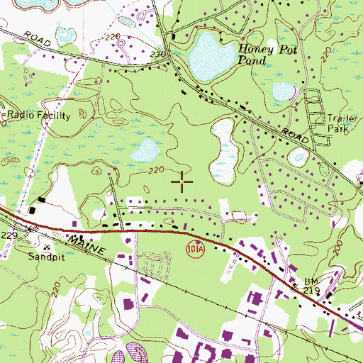 Topographic Map of Ponemah Forest, NH