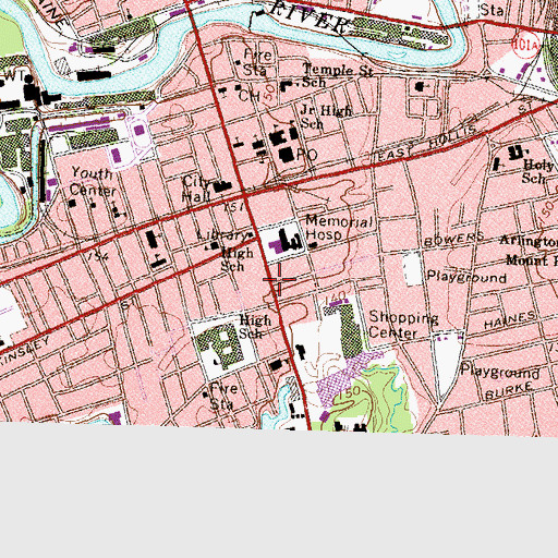 Topographic Map of Queens Garrison (historical), NH