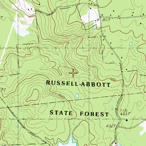 Topographic Map of Russell-Abbott State Forest, NH