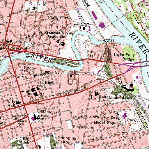 Topographic Map of Saint Casmirs Roman Catholic Church, NH