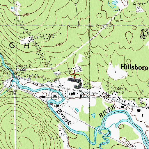 Topographic Map of Saint Marys Catholic Church, NH