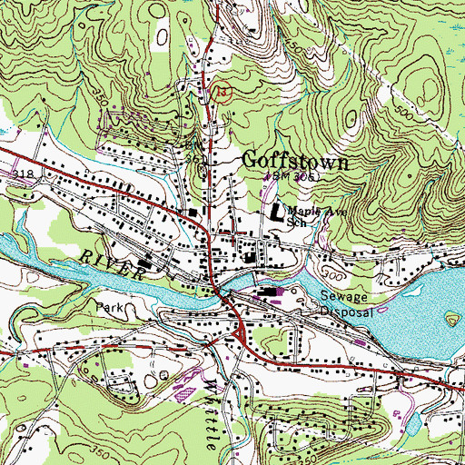 Topographic Map of Saint Matthews Episcopal Church, NH