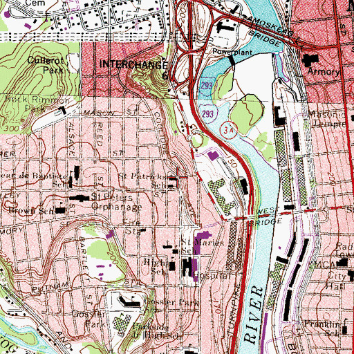 Topographic Map of Saint Patrick Roman Catholic Church, NH