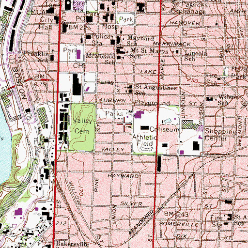 Topographic Map of Saint Peter and Saint Paul Church, NH