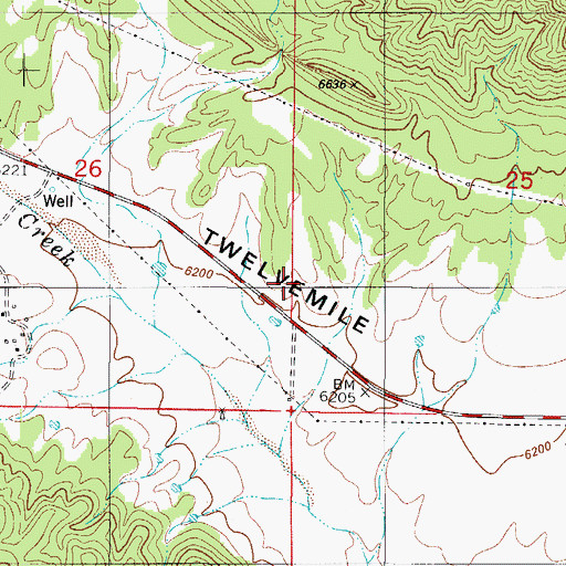 Topographic Map of Twelvemile Park, CO