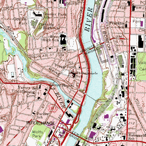 Topographic Map of Saint Raphael Roman Catholic Church, NH